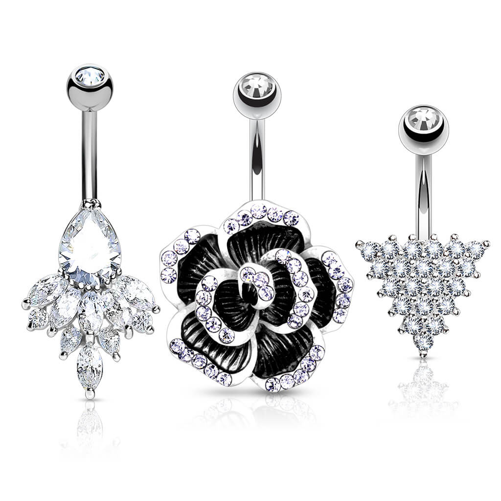 Piercing Nombril Pack Zircone