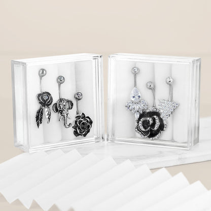 Belly Button Piercing Set Zirconia