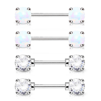 Nipple Piercing Ball Zirconia Opal