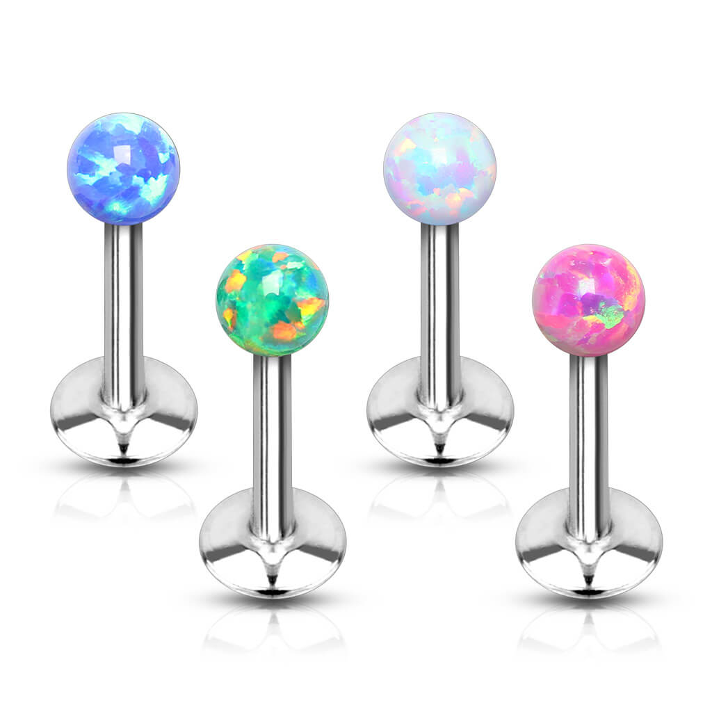 Labret Opal Ball Internally Threaded