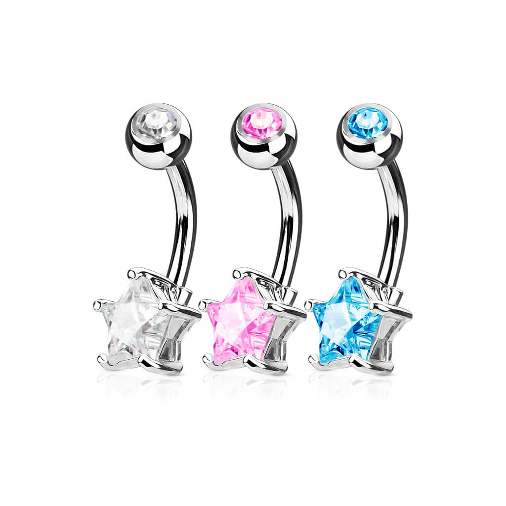 Piercing Ombelico Stella di zircone