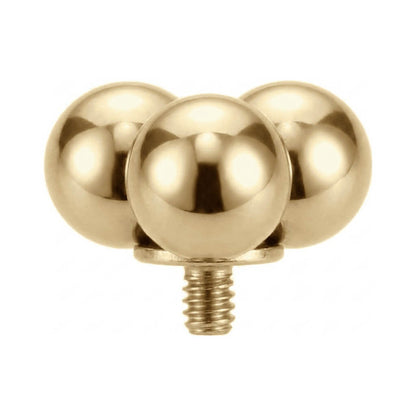 Titanium Top Triple Ball Cluster Internally Threaded