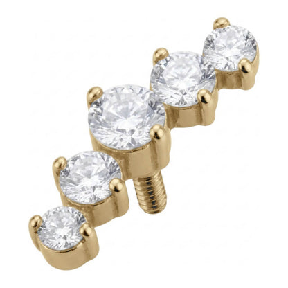 Titanium Top Five Zirconia Curved Cluster Internally Threaded