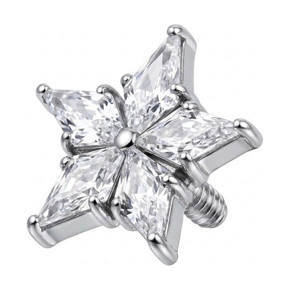 Titanium Top Six Point Star Internally Threaded