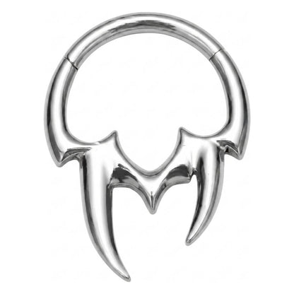 Titanium Ring Gothic Tribal Clicker