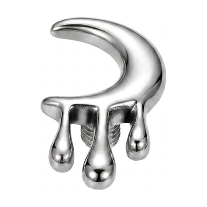Titanium Top Dripping Crescent Moon Internally Threaded