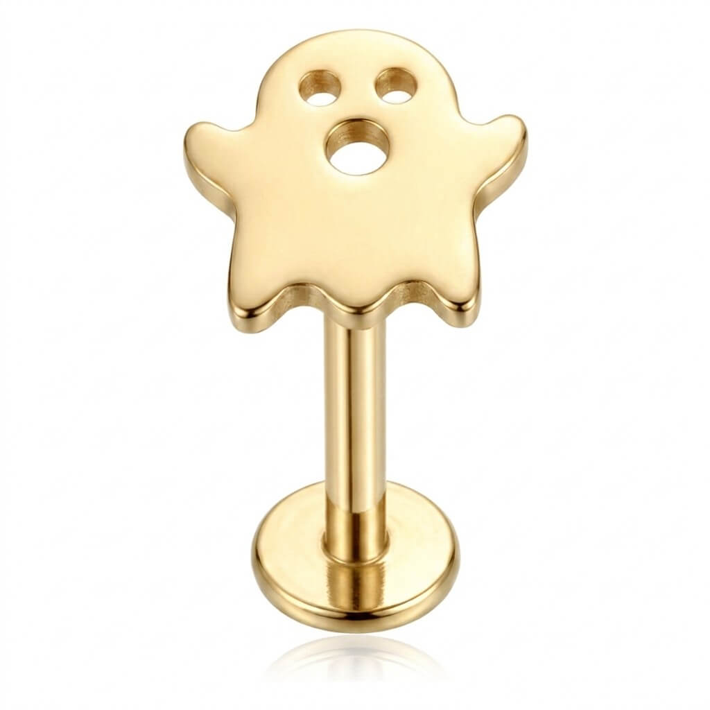 Titanium Labret Ghost Internally Threaded