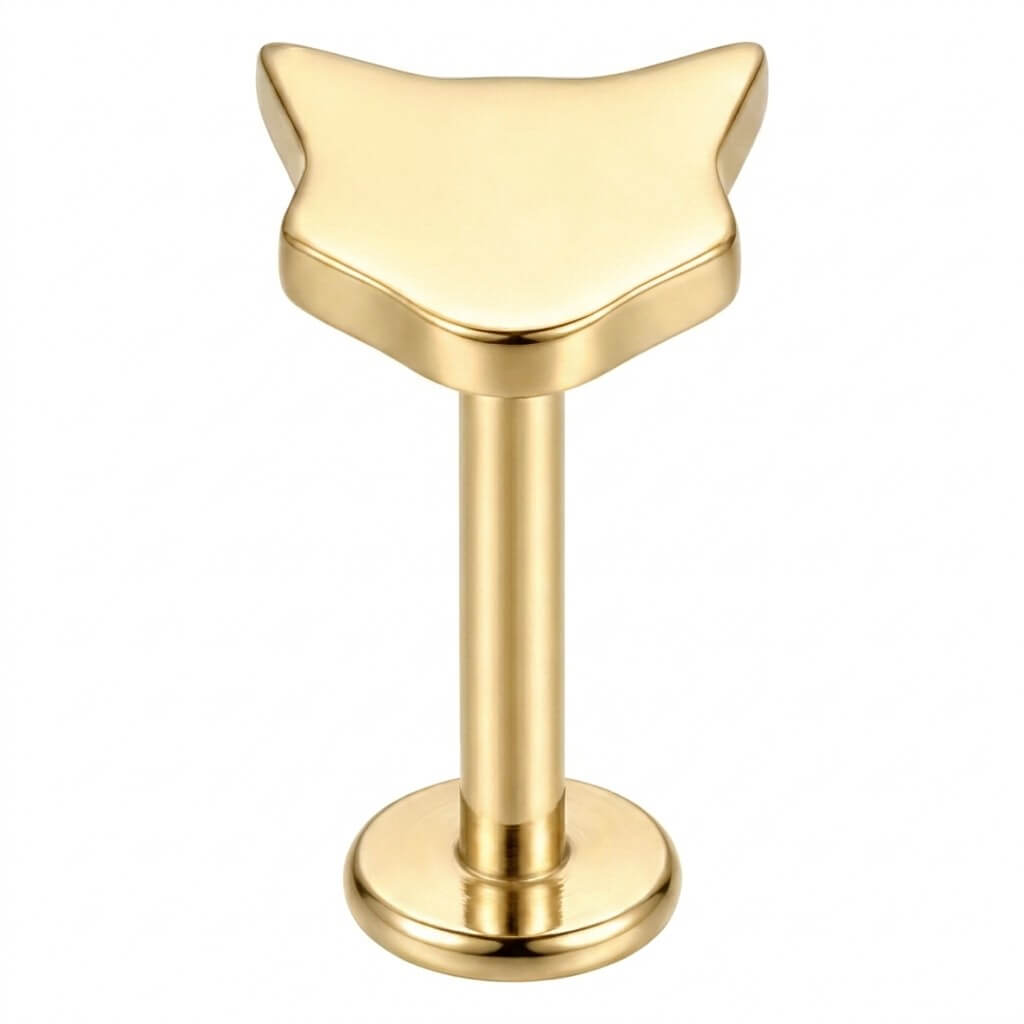 Titanium Labret Cat Internally Threaded