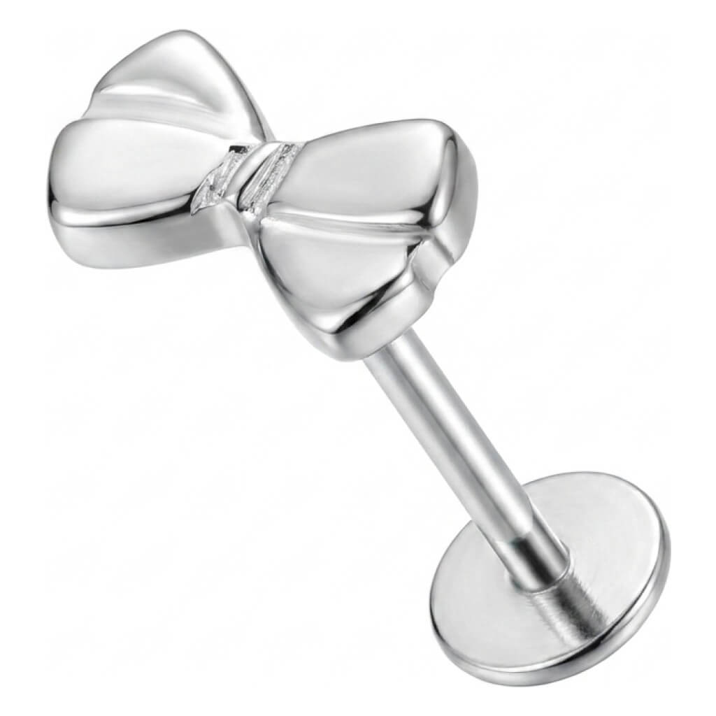 Titanium Labret Bow Internally Threaded
